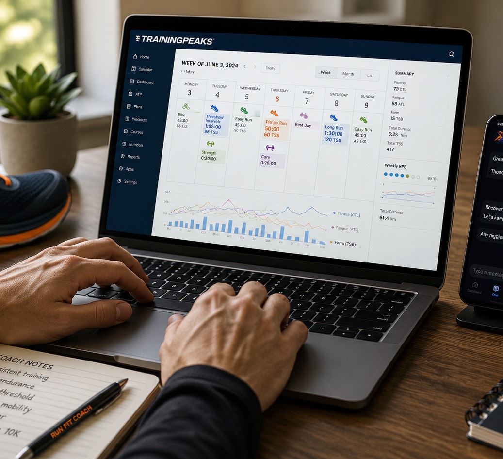 Personalised running programme and training analysis in TrainingPeaks