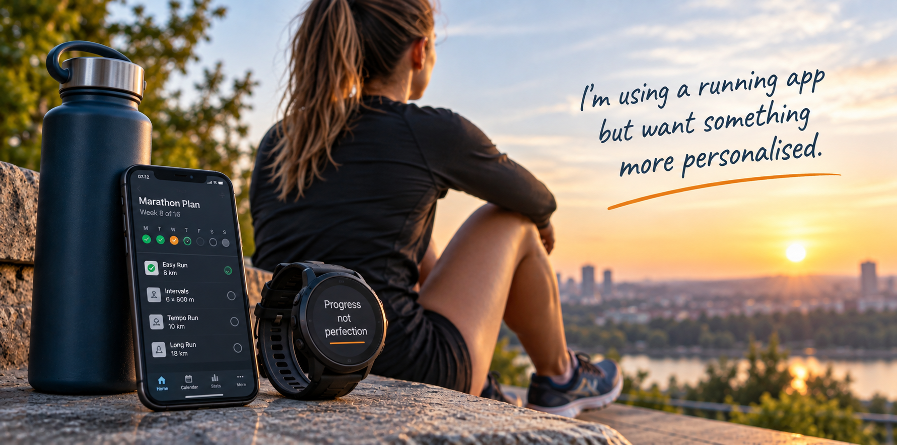 Runner considering a running app versus personalised online running coaching
